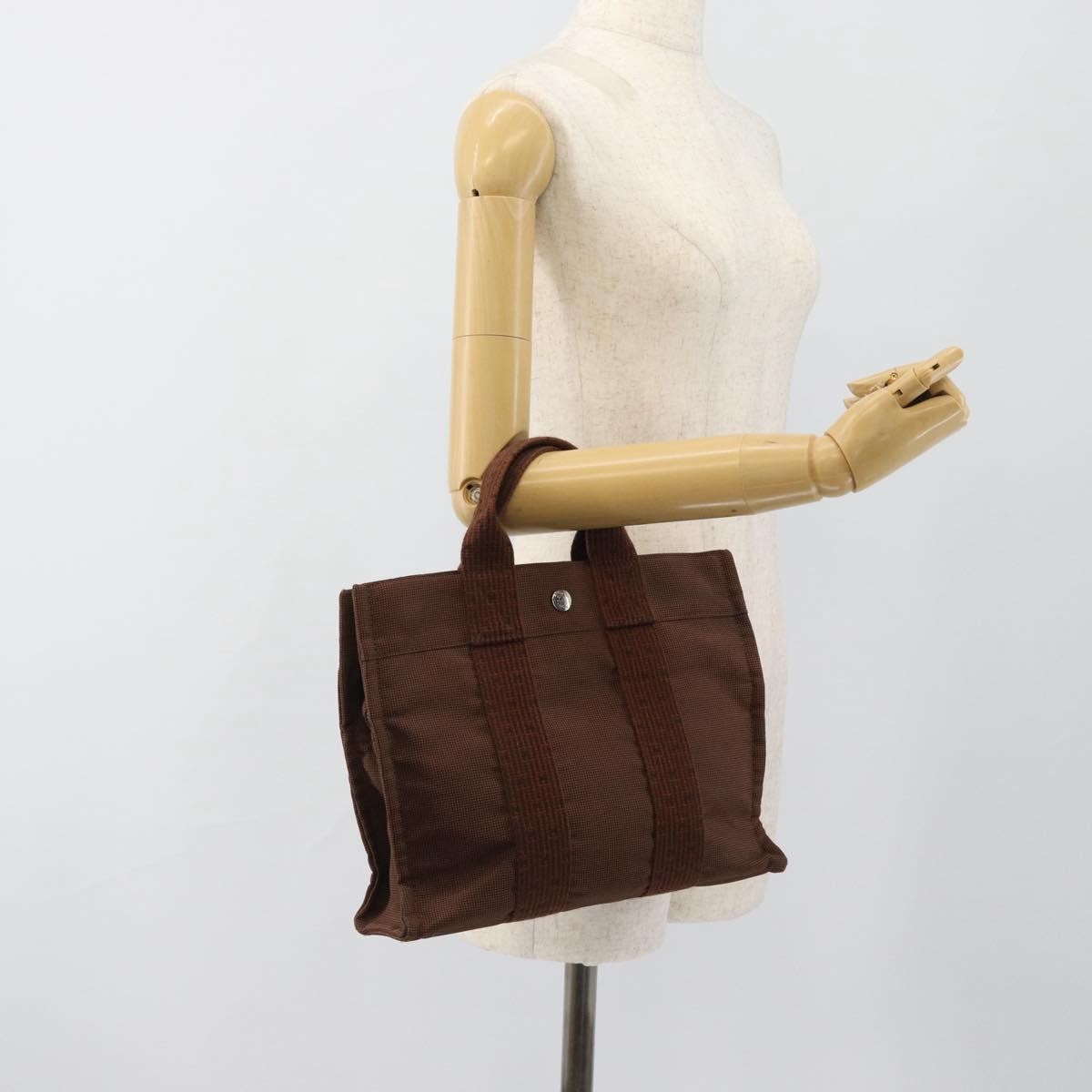 Hermes Fourre-Tout Herline Fourre-Tout Herline Brown Canvas Tote Bag Bag (Pre-Owned)