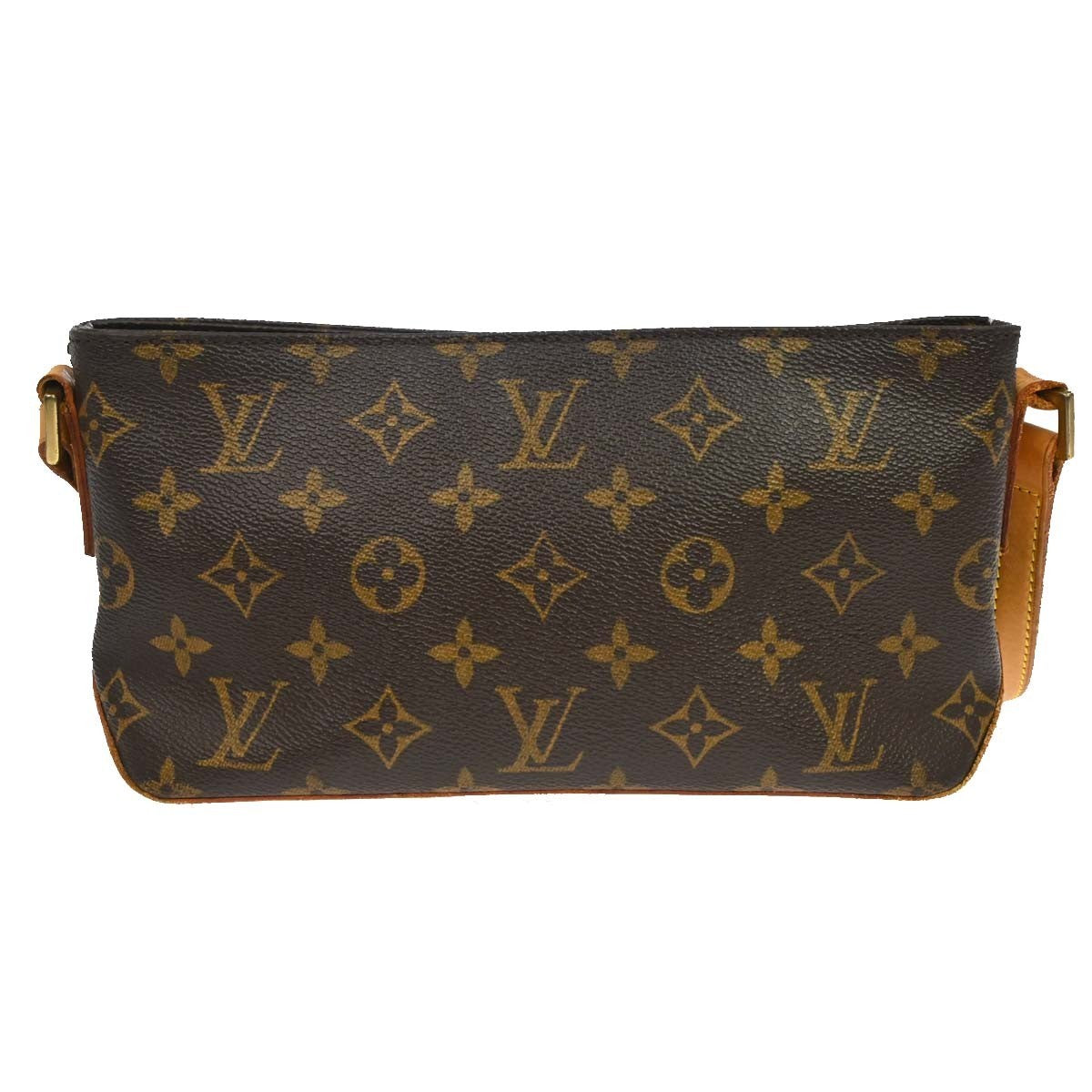 Louis Vuitton Trotteur Handbag Monogram Canvas Brown Canvas Clutche & Pouche Bag (Pre-Owned)
