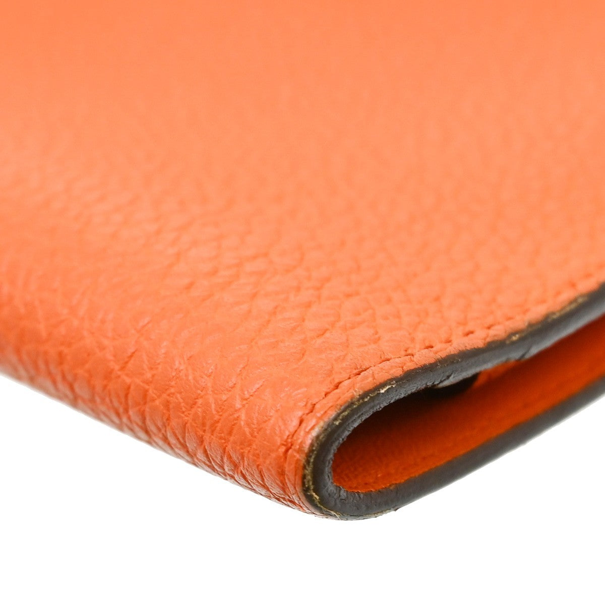 Hermes Dogon Duo Combined Wallet Leather Orange Leather Wallets Accessory (Pre-Owned)