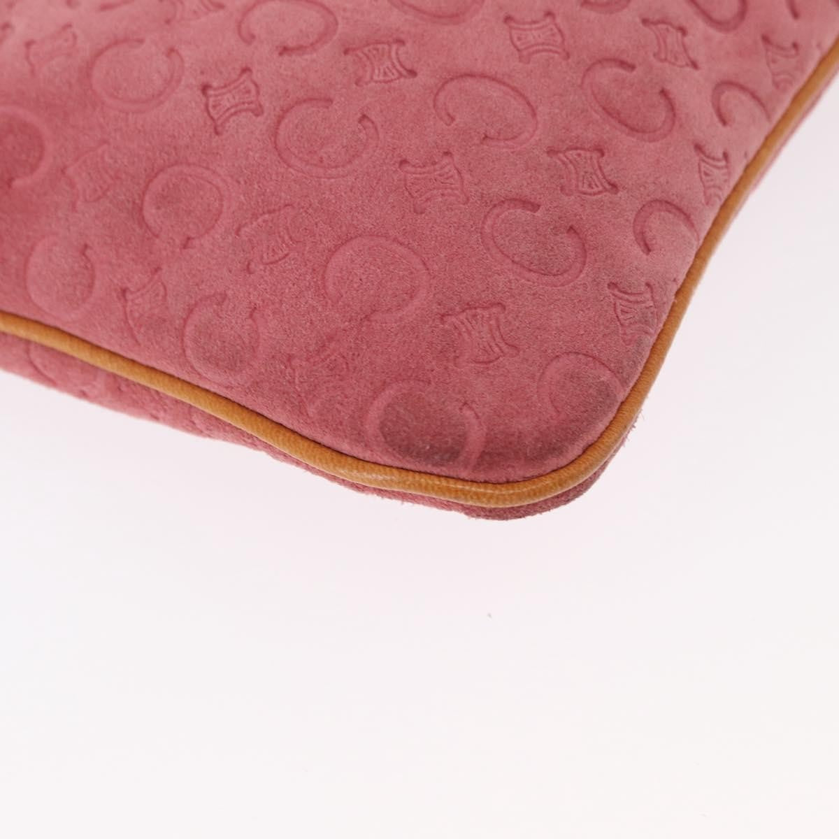 Celine C Macadam Shoulder Bag Suede Pink Suede Shoulder Bag Bag (Pre-Owned)