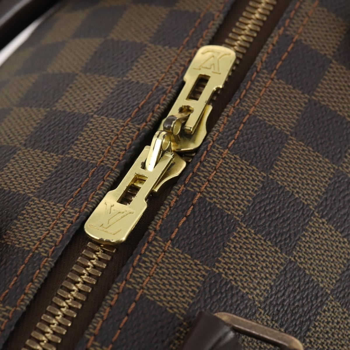 Louis Vuitton Keepall Bag Damier Brown Canvas Travel Bag Bag (Pre-Owned)