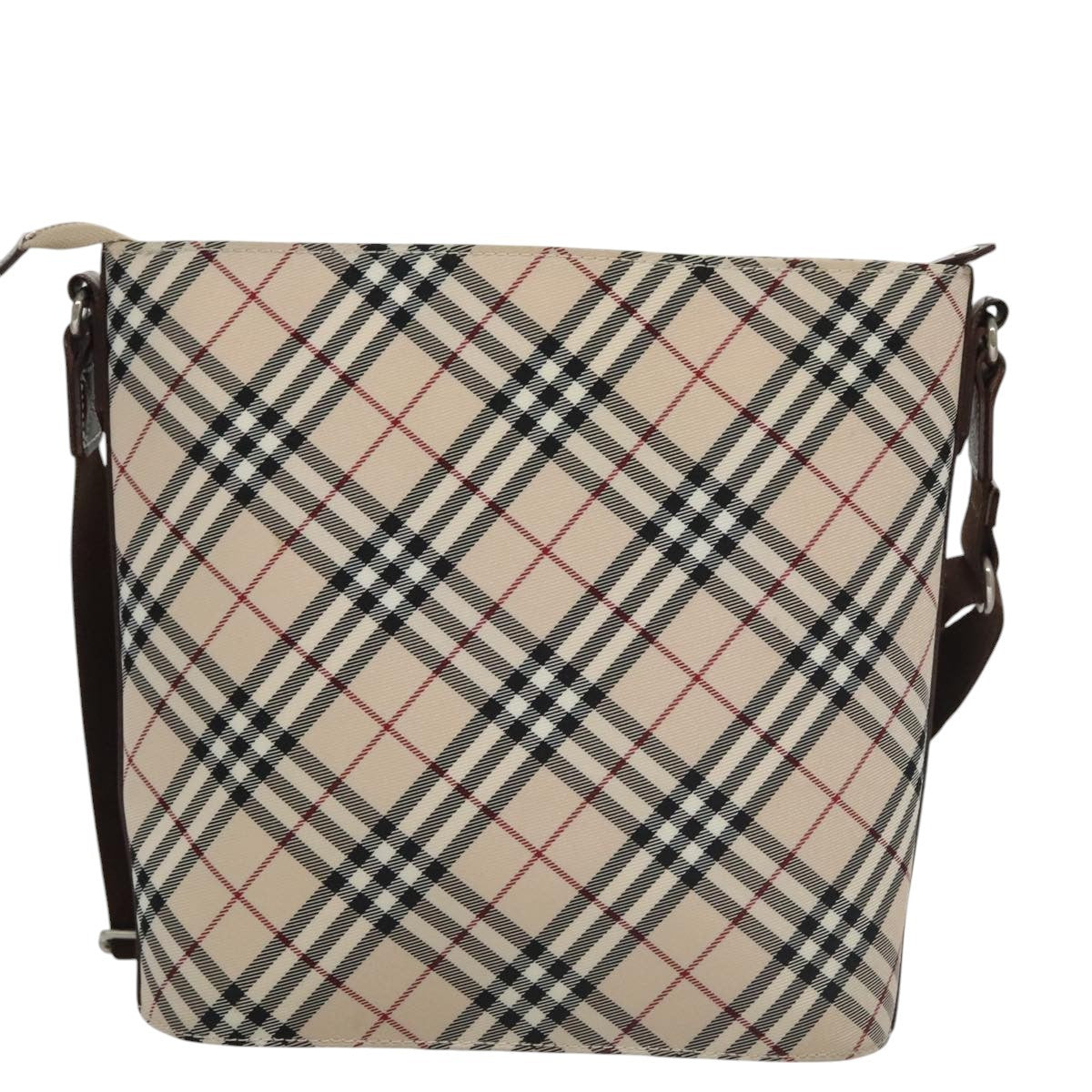 Burberry Nova Check Shoulder Bag Canvas Beige Canvas Shoulder Bag Bag (Pre-Owned)