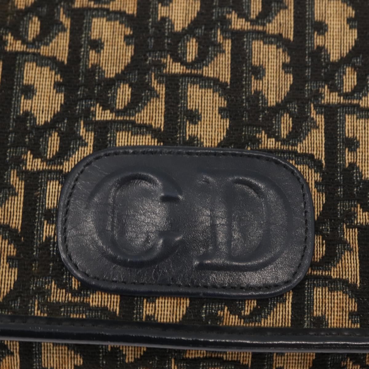 Christian Dior Vintage Trotter Shoulder Bag Canvas Navy Canvas Shoulder Bag Bag (Pre-Owned)