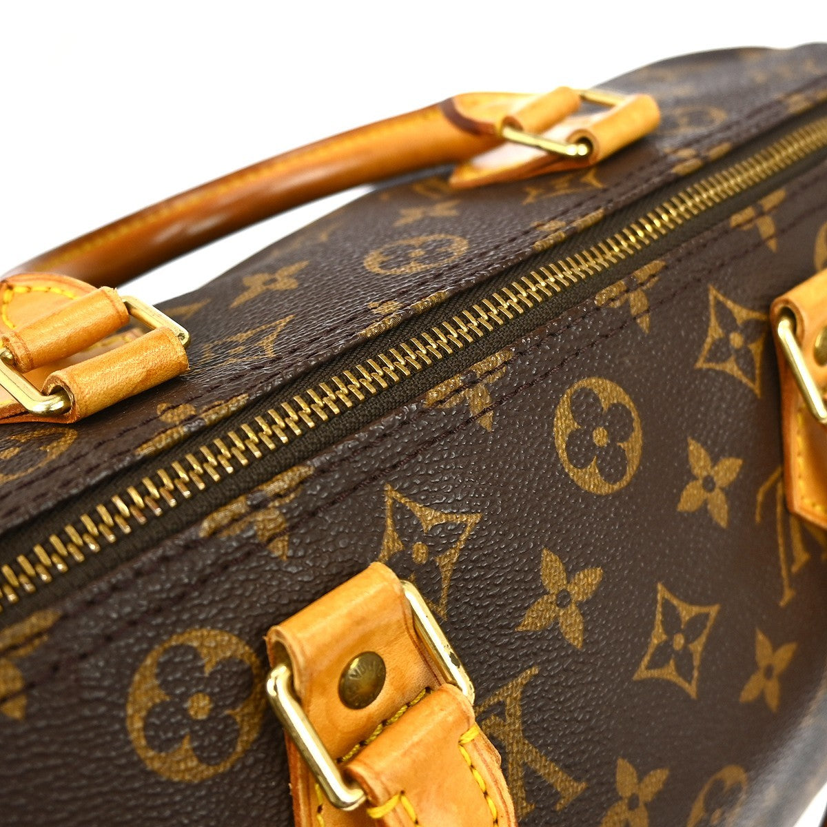 Louis Vuitton Speedy Handbag Monogram Canvas Brown Canvas Handbag (Pre-Owned)