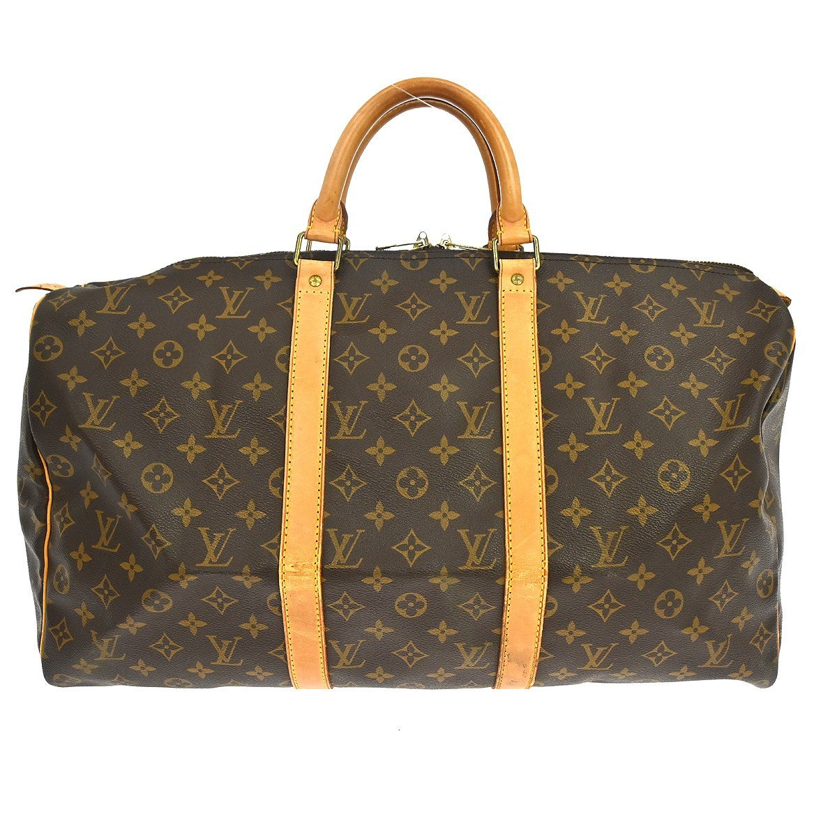 Louis Vuitton Keepall Bag Monogram Canvas Brown Canvas Travel Bag Bag (Pre-Owned)