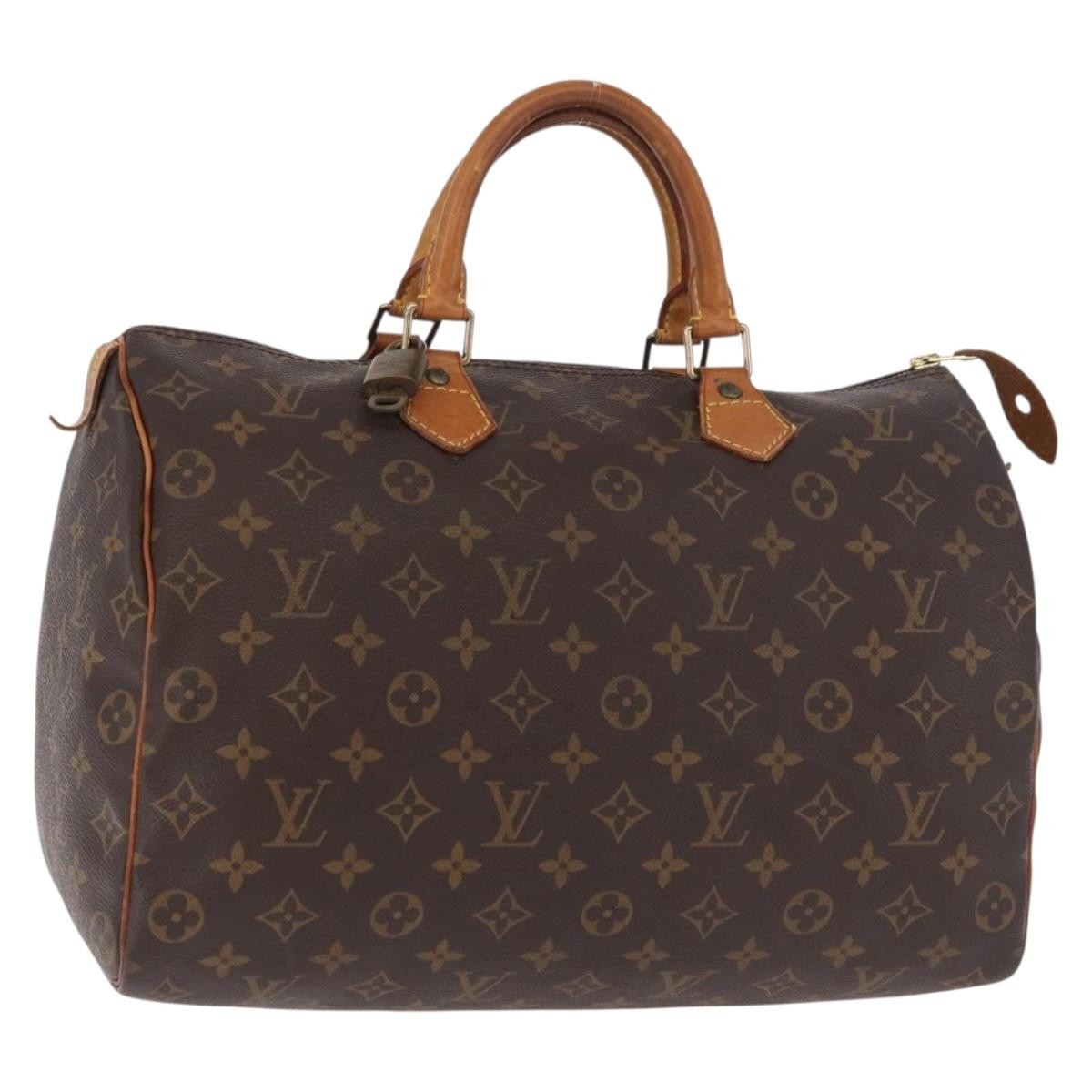 Louis Vuitton Speedy Handbag Monogram Canvas Brown Canvas Handbag (Pre-Owned)