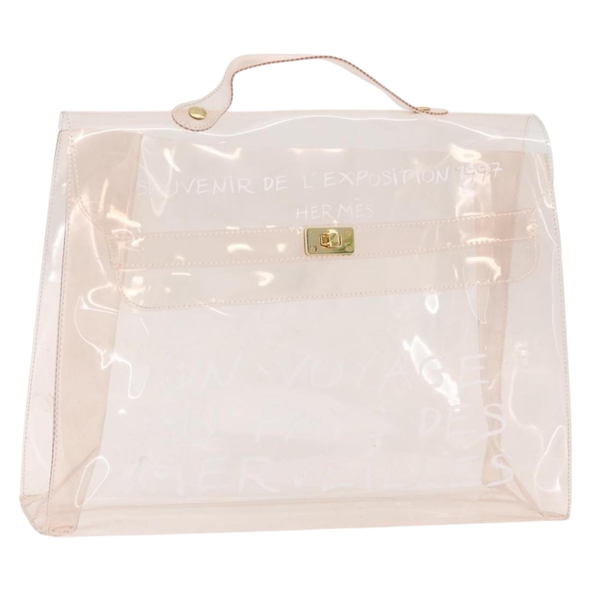 Hermes Kelly Souvenir Bag Vinyl Clear Plastic Handbag (Pre-Owned)