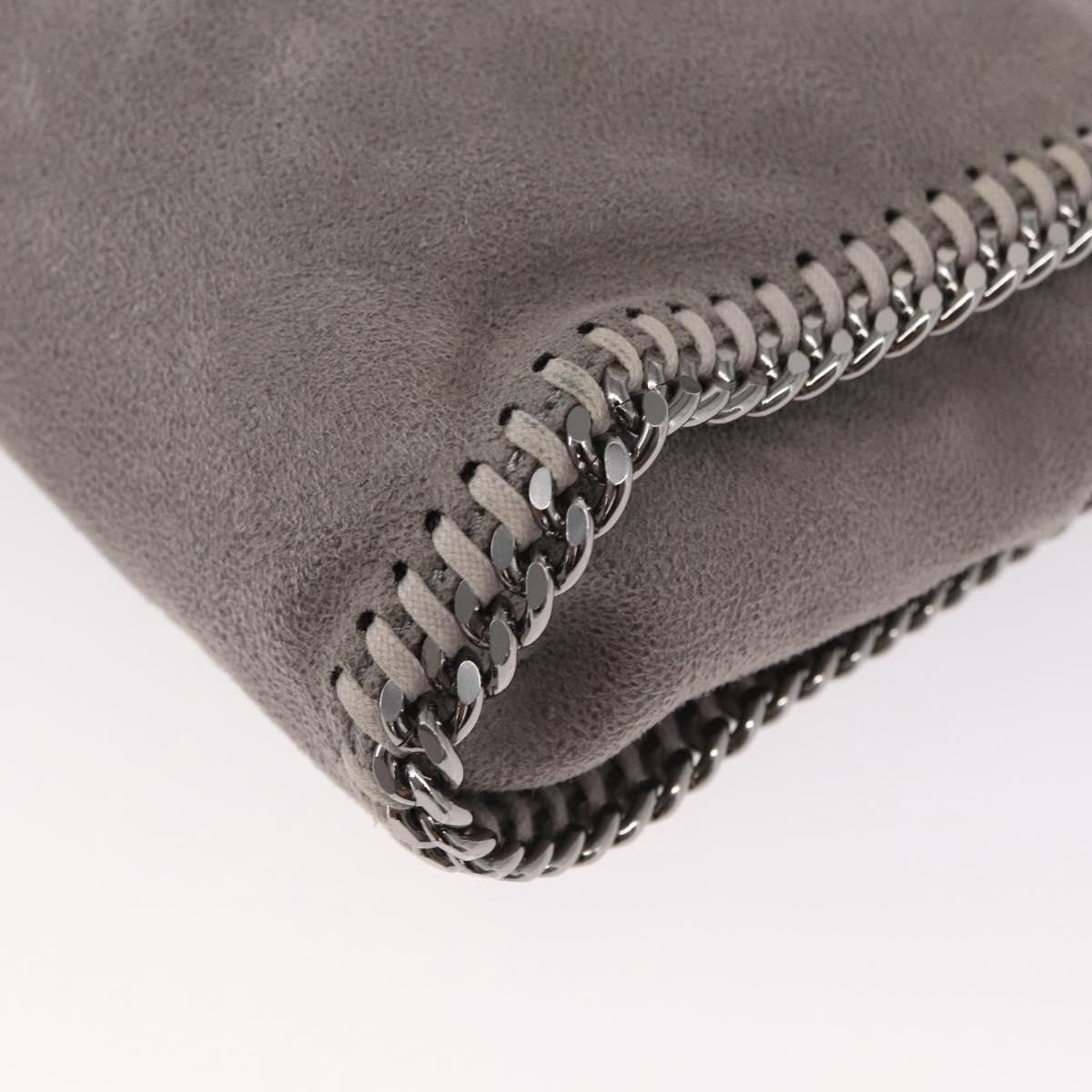Stella Mccartney Falabella Fold Over Crossbody Bag Shaggy Deer Gray Polyester Shoulder Bag Bag (Pre-Owned)