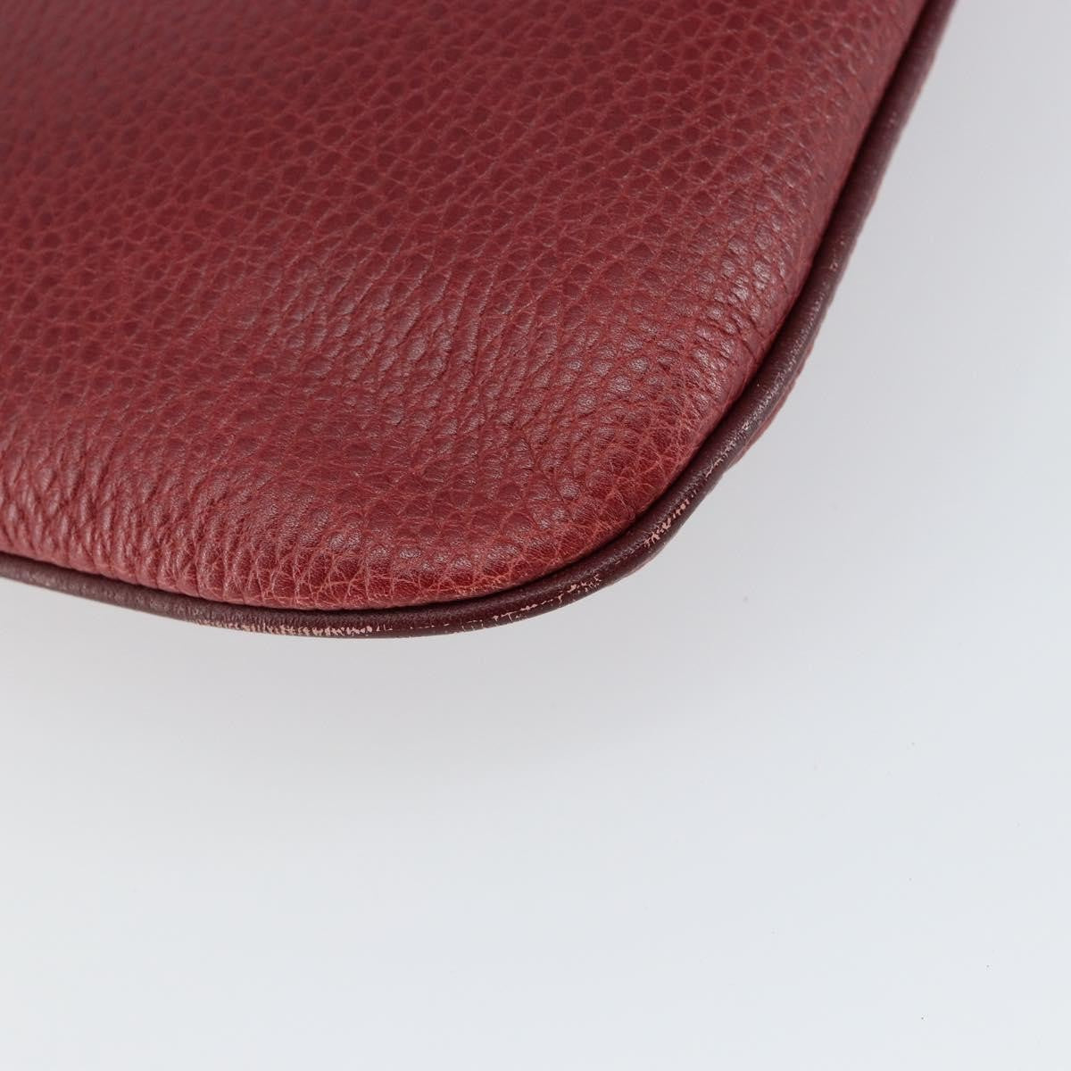 Cartier Must De Cartier Shoulder Bag Leather Burgundy Leather Shoulder Bag Bag (Pre-Owned)