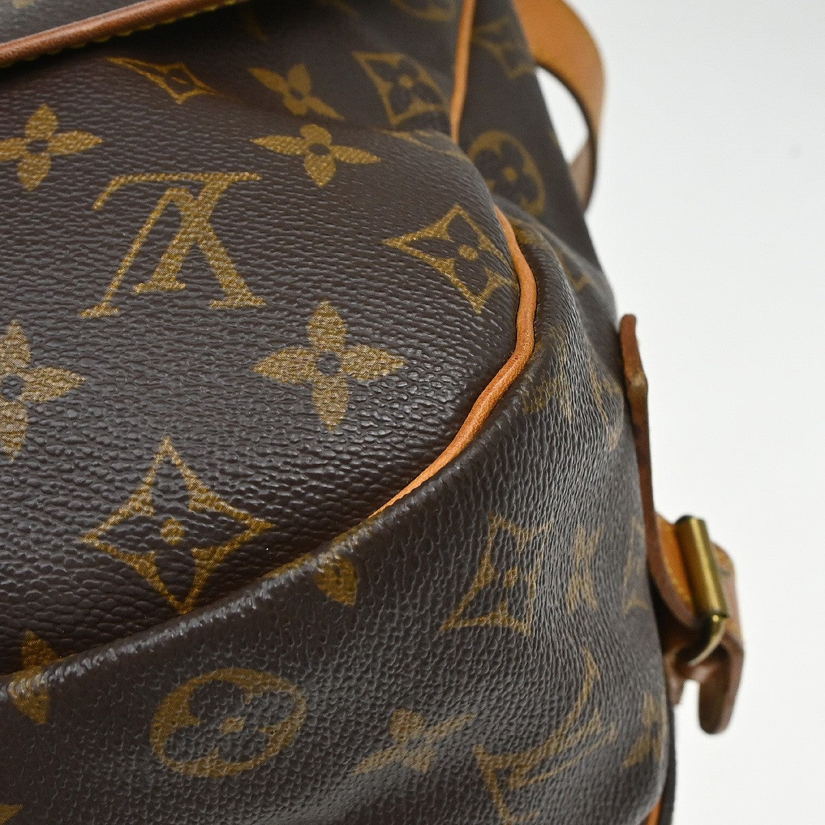 Louis Vuitton Saumur Handbag Monogram Canvas Brown Canvas Shoulder Bag Bag (Pre-Owned)