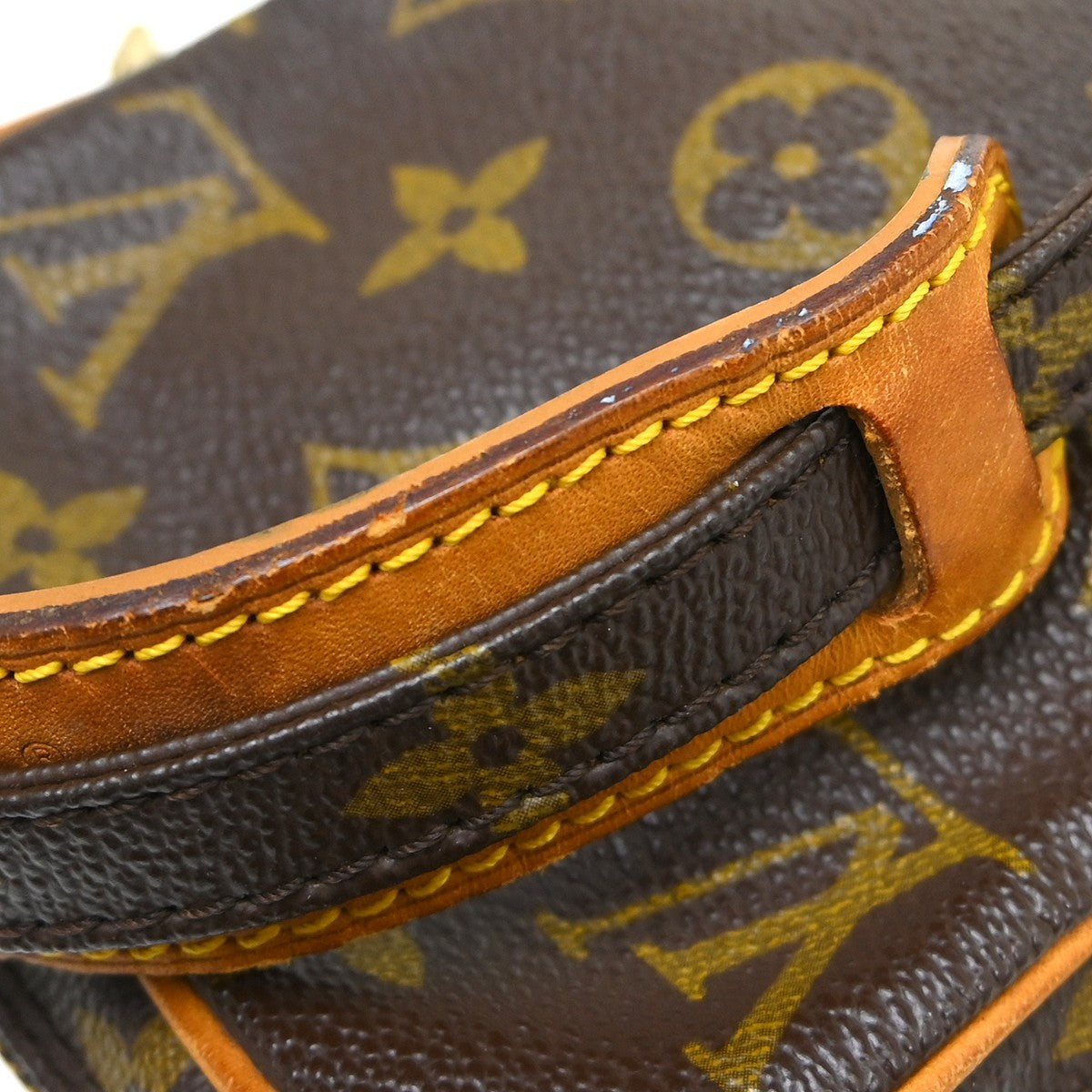 Louis Vuitton Danube Handbag Monogram Canvas Brown Canvas Shoulder Bag Bag (Pre-Owned)