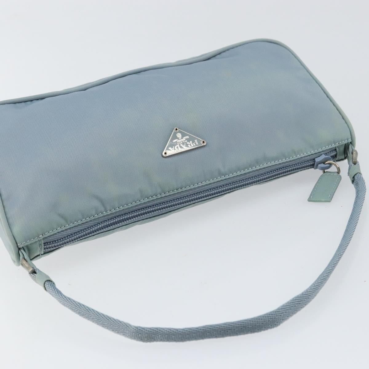 Prada Pochette Shoulder Bag Tessuto Blue Nylon Clutche & Pouche Bag (Pre-Owned)