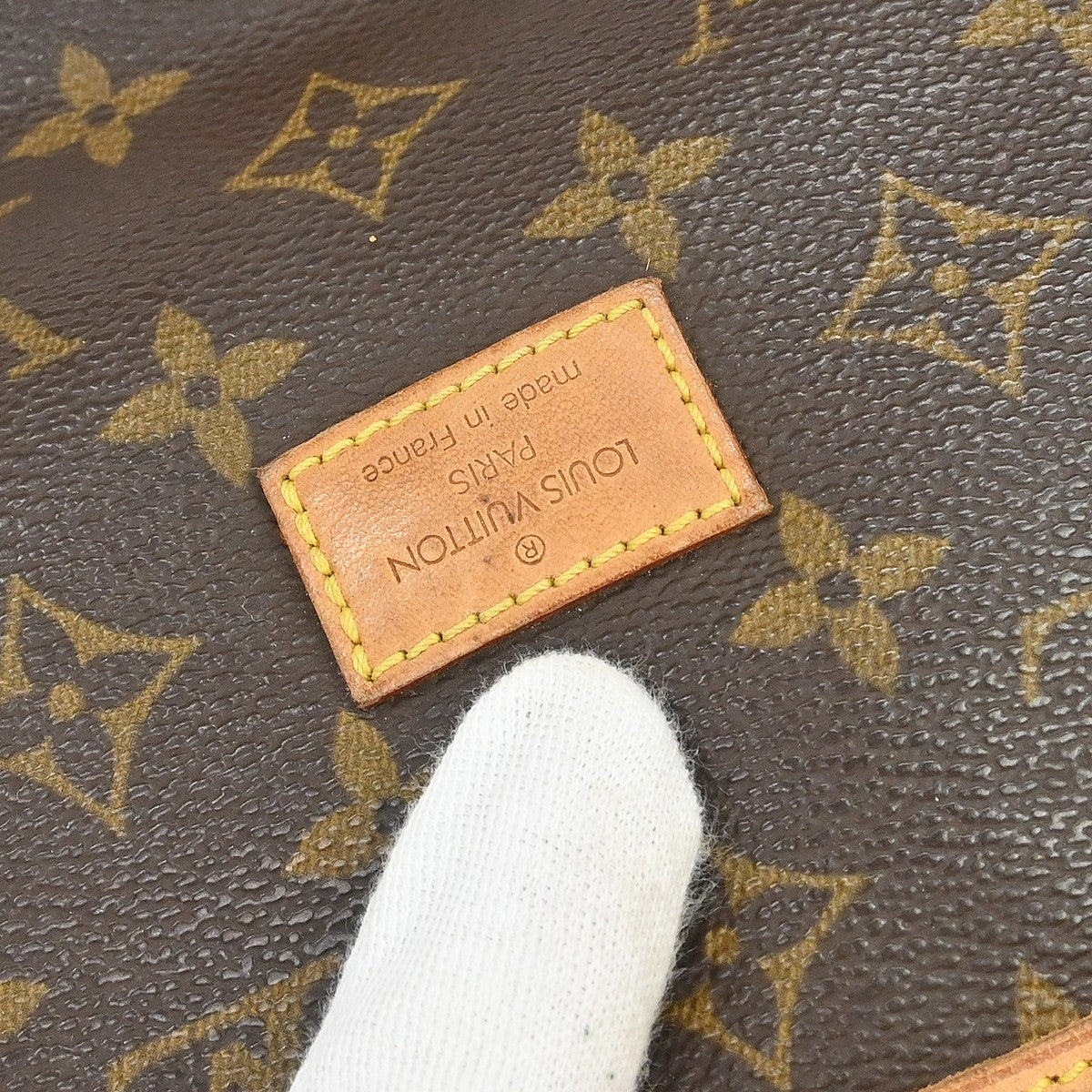 Louis Vuitton Saumur Handbag Monogram Canvas Brown Canvas Shoulder Bag Bag (Pre-Owned)