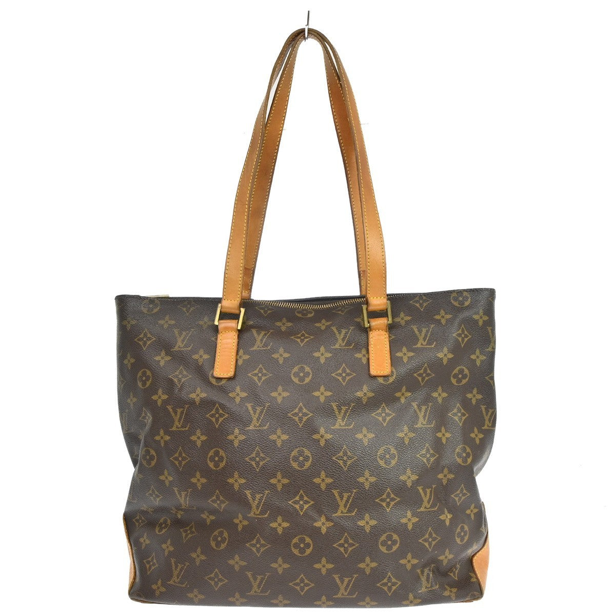 Louis Vuitton Cabas Mezzo Monogram Canvas Brown Canvas Tote Bag Bag (Pre-Owned)