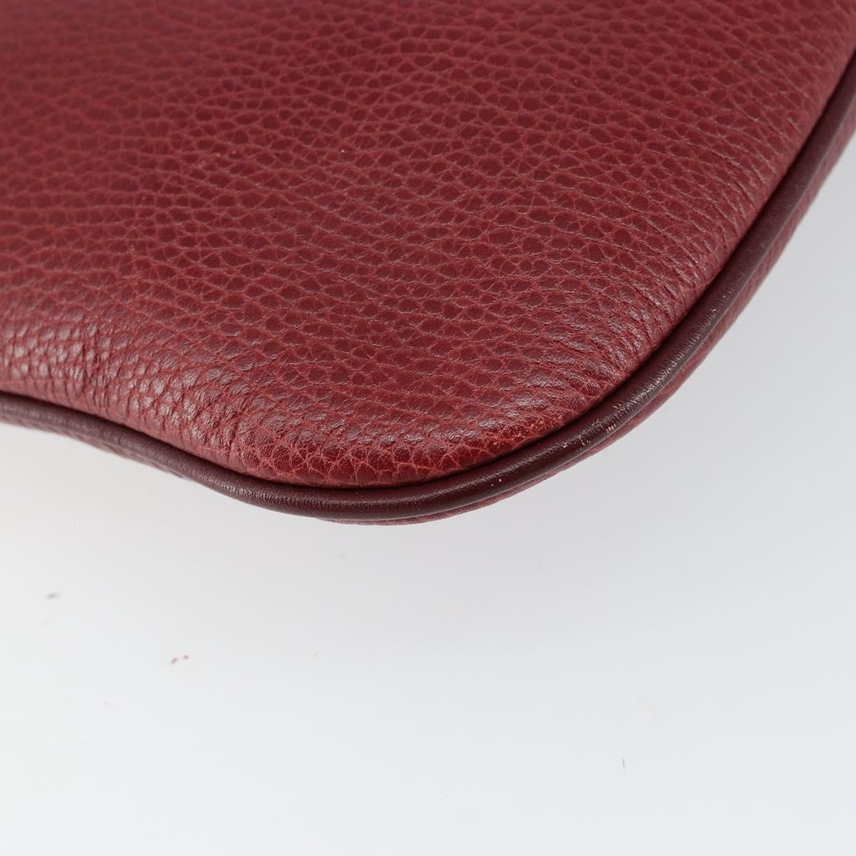 Cartier Must De Cartier Shoulder Bag Leather Burgundy Leather Shoulder Bag Bag (Pre-Owned)