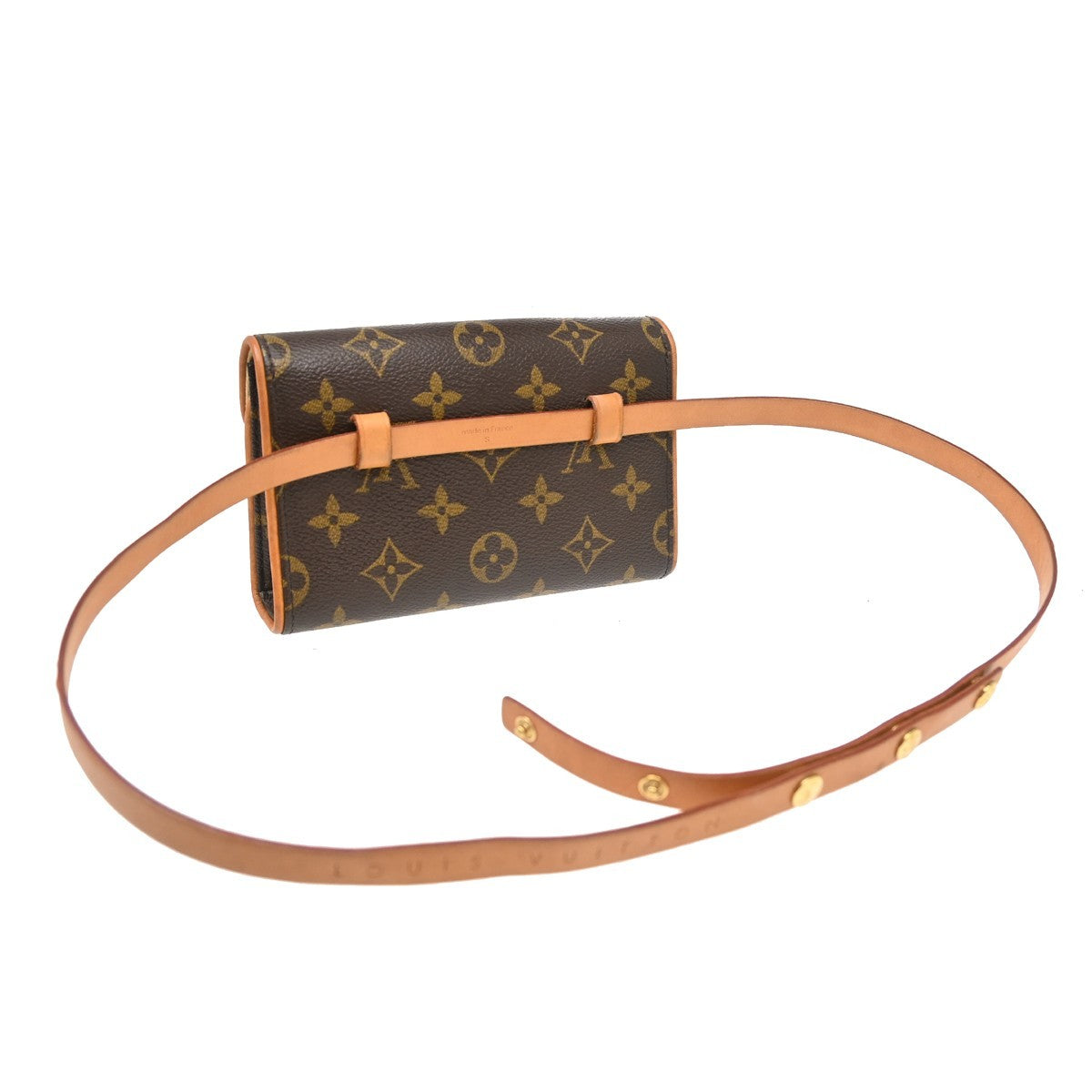 Louis Vuitton Florentine Waist Bag Monogram Canvas Brown Canvas Clutche & Pouche Bag (Pre-Owned)