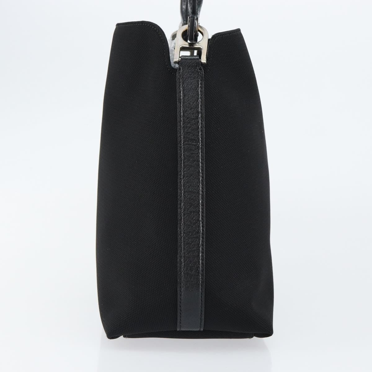 Salvatore Ferragamo Vintage Handbag Nylon Black Nylon Handbag (Pre-Owned)