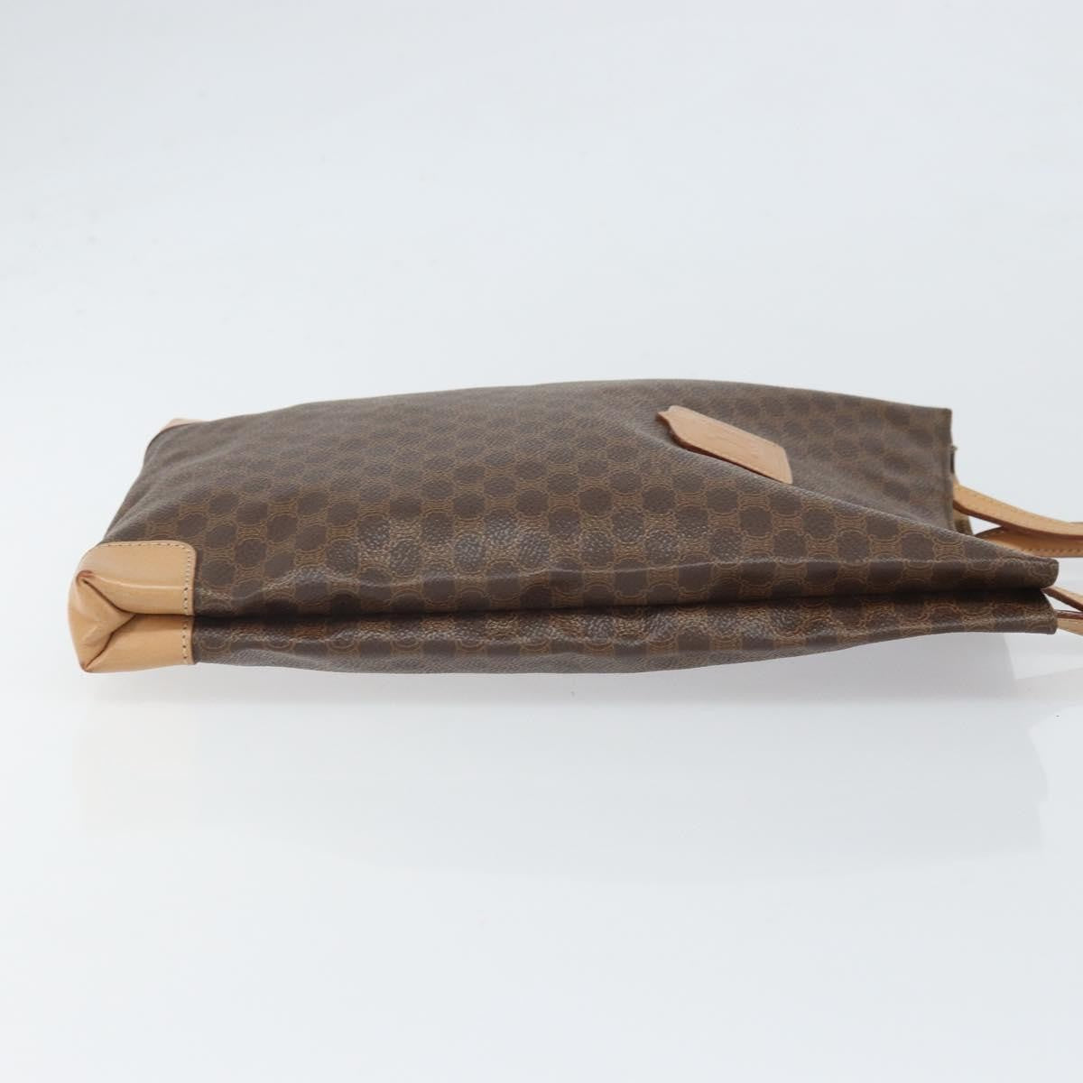 Celine Vintage Macadam Tote Bag Canvas And Leather Brown Canvas Tote Bag Bag (Pre-Owned)