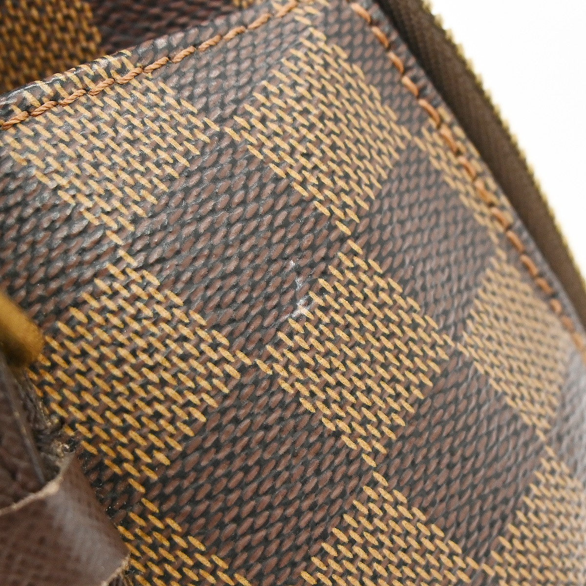 Louis Vuitton Belem Handbag Damier Brown Canvas Shoulder Bag Bag (Pre-Owned)