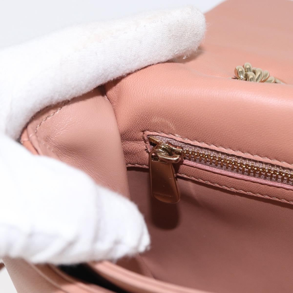 Salvatore Ferragamo Vara Soft Flap Bag Quilted Leather Pink Leather Shoulder Bag Bag (Pre-Owned)
