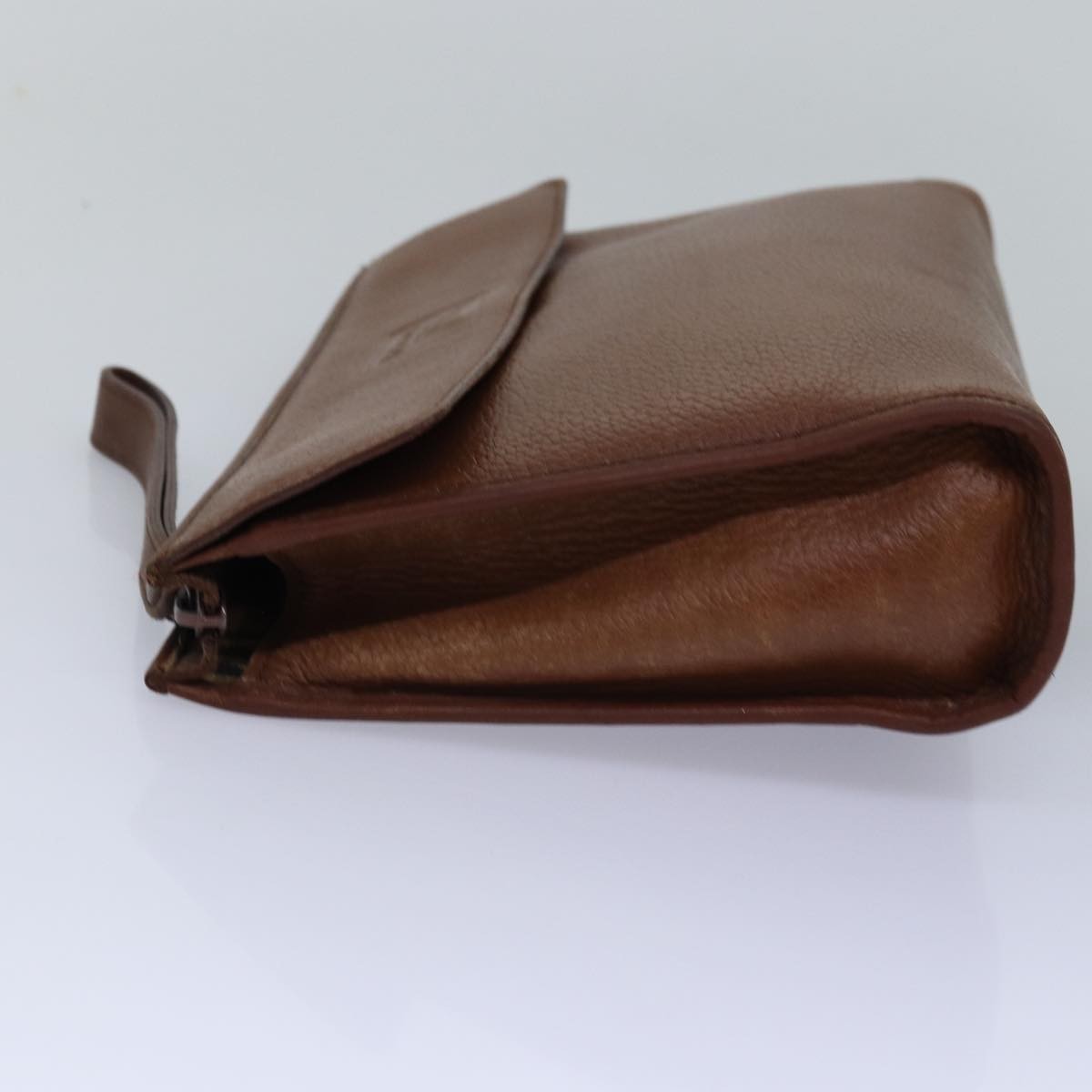 Burberry Vintage Pouch Leather Brown Leather Clutche & Pouche Bag (Pre-Owned)
