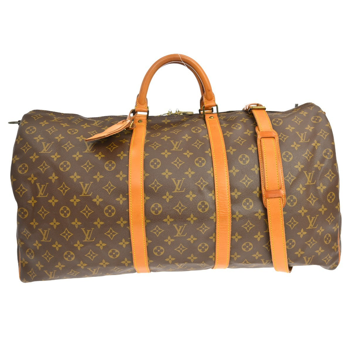 Louis Vuitton Keepall Bandouliere Bag Monogram Canvas Brown Canvas Travel Bag Bag (Pre-Owned)