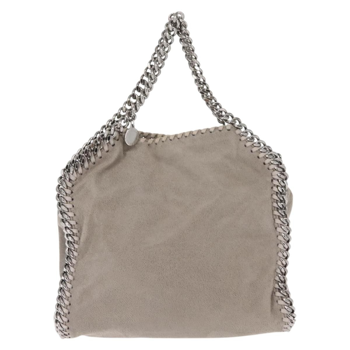 Stella Mccartney Falabella Fold Over Crossbody Bag Faux Leather Gray Polyester Bag (Pre-Owned)