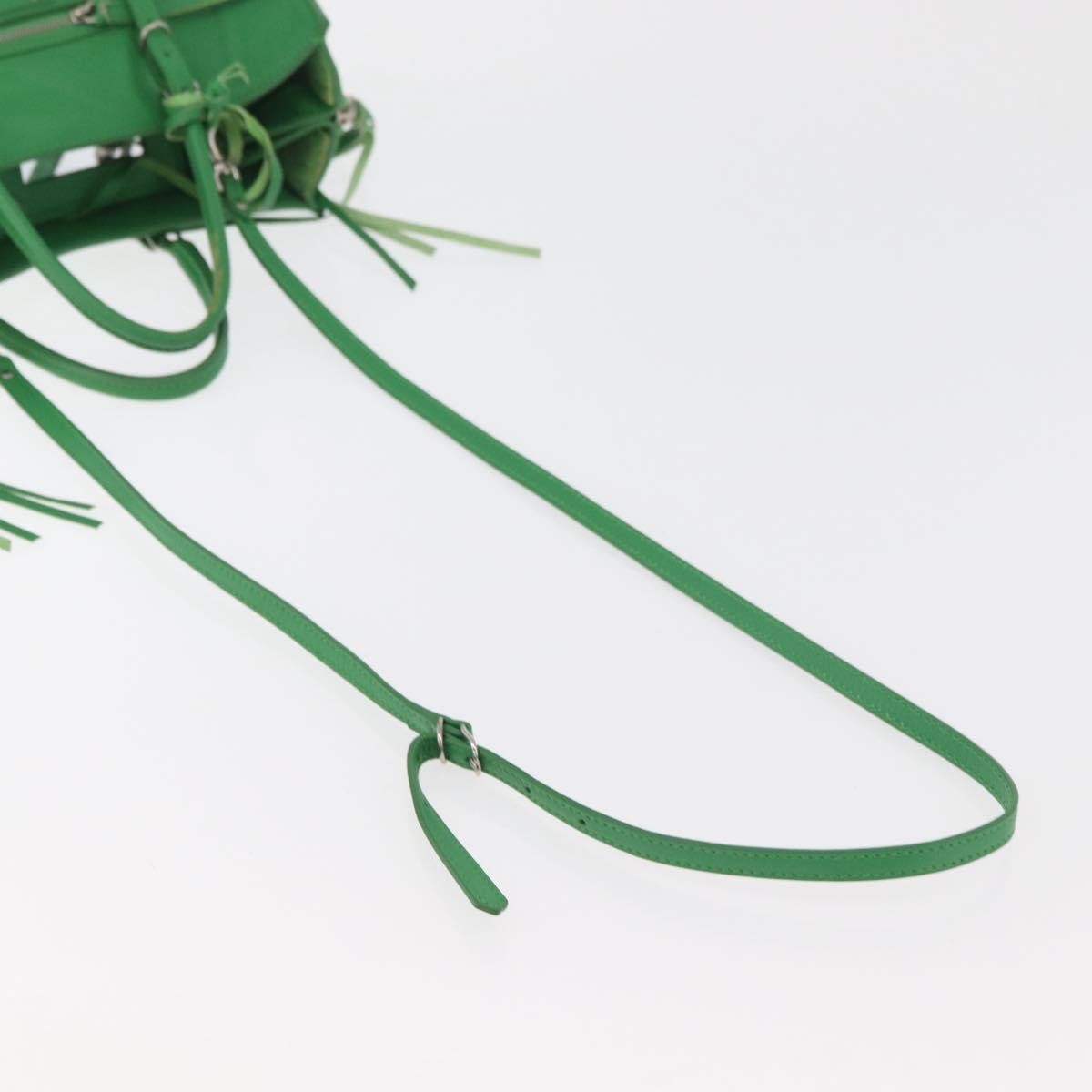 Balenciaga Papier Flap Tote Leather Green Leather Tote Bag Bag (Pre-Owned)