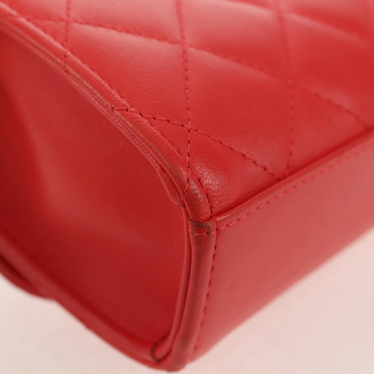 Chanel Trendy Cc Clutch With Chain Quilted Lambskin Red Leather Clutche & Pouche Bag (Pre-Owned)