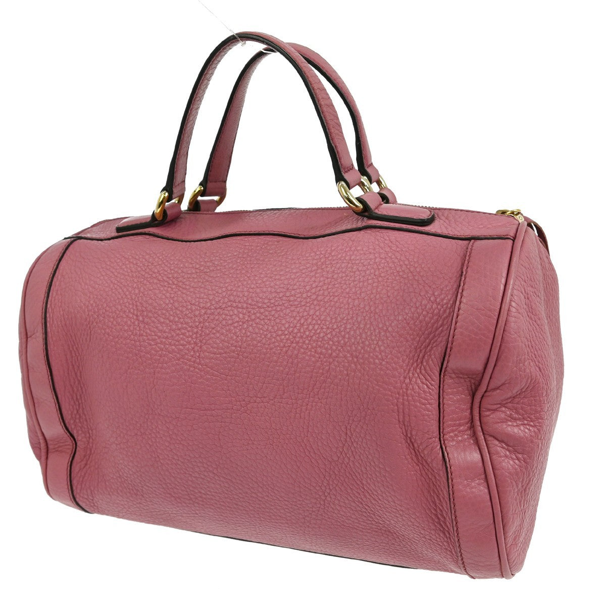 Gucci Soho Boston Bag Leather Pink Leather Handbag (Pre-Owned)