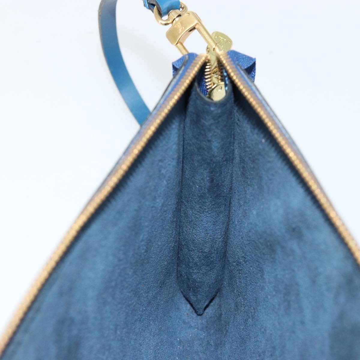 Louis Vuitton Pochette Accessoires Epi Leather Blue Leather Clutche & Pouche Bag (Pre-Owned)