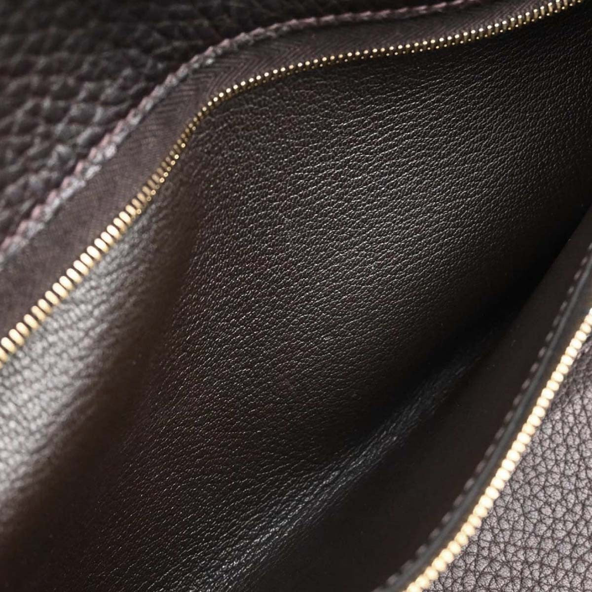 Hermes White Bus Bag Leather Brown Leather Handbag (Pre-Owned)