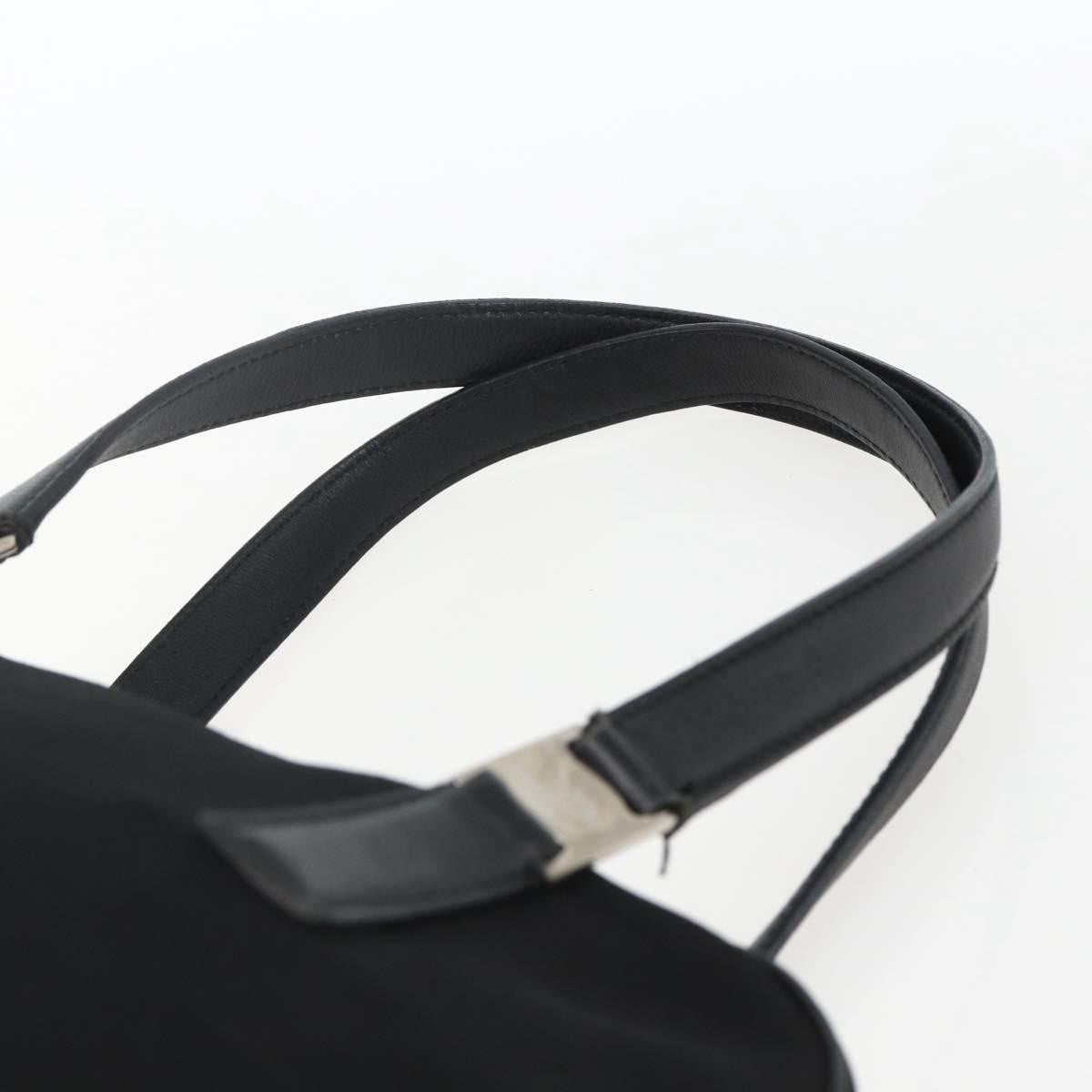 Salvatore Ferragamo Vintage Handbag Nylon Black Nylon Handbag (Pre-Owned)