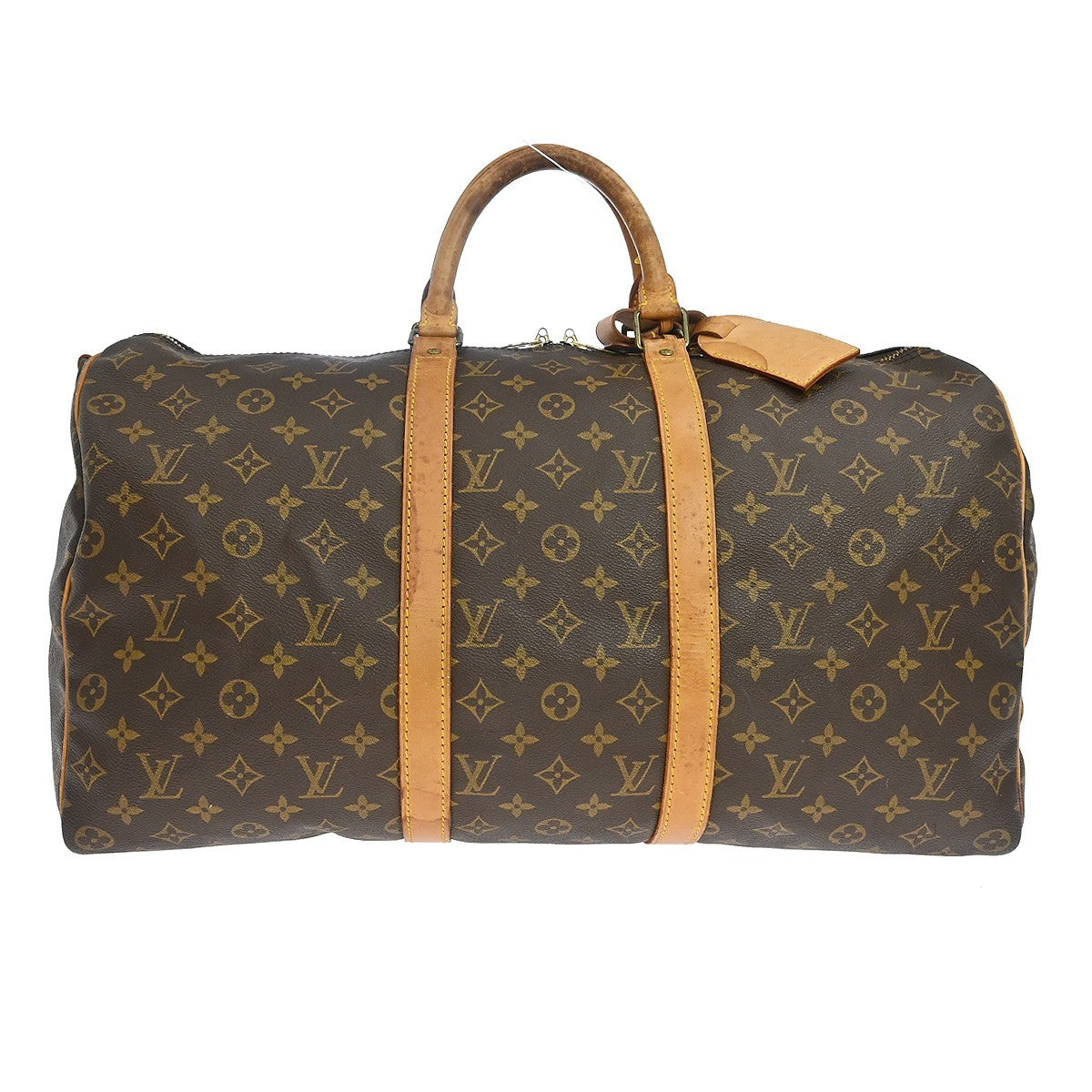 Louis Vuitton Keepall Bandouliere Bag Monogram Canvas Brown Canvas Travel Bag Bag (Pre-Owned)