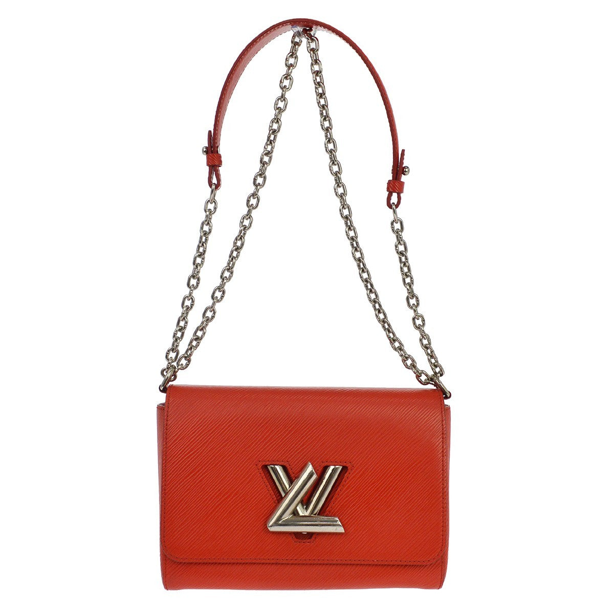 Louis Vuitton Twist Handbag Epi Leather Red Leather Shoulder Bag Bag (Pre-Owned)