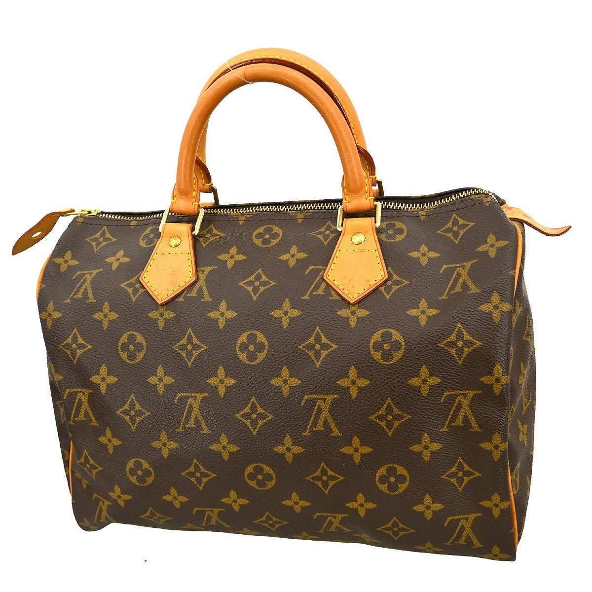 Louis Vuitton Speedy Handbag Monogram Canvas Brown Canvas Handbag (Pre-Owned)