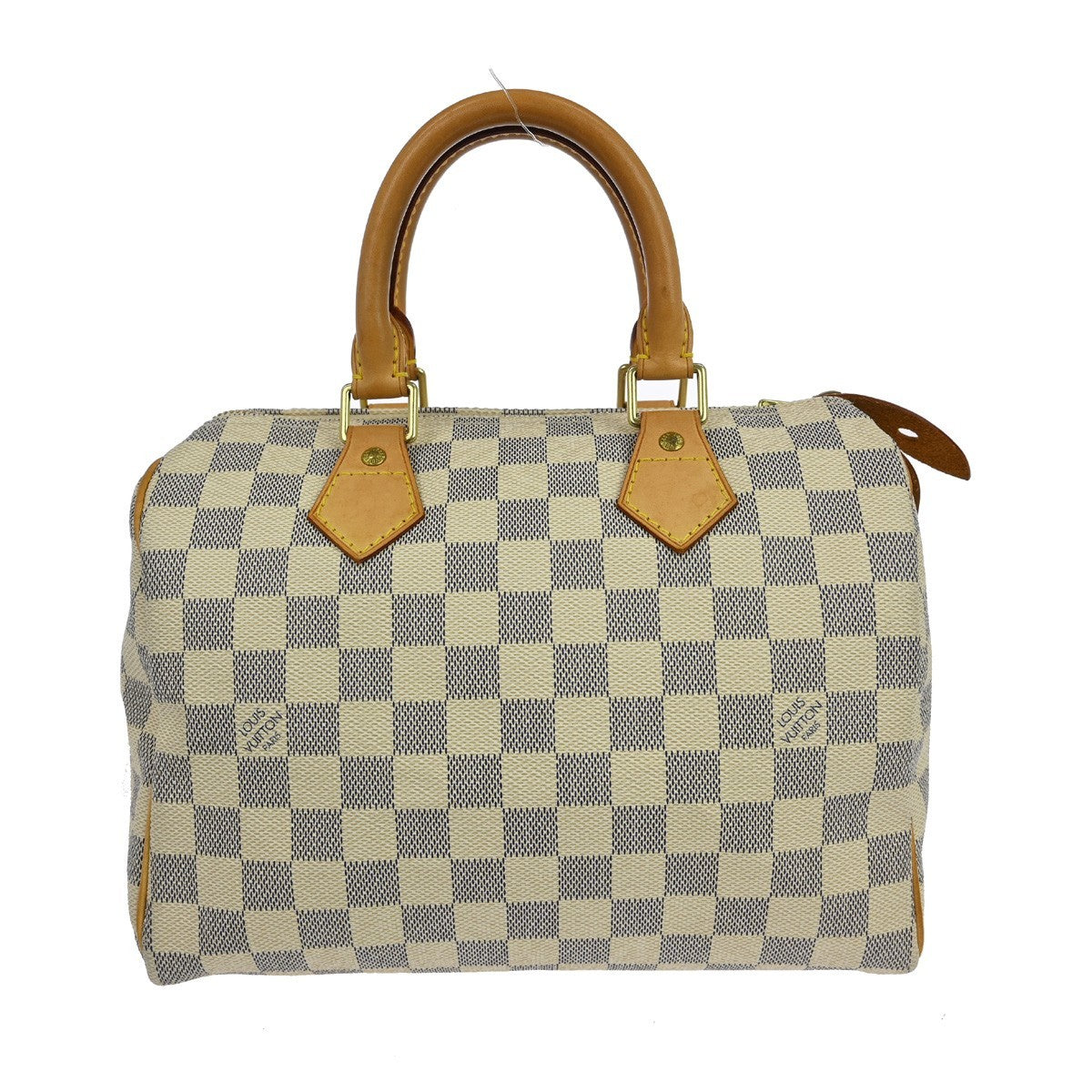 Louis Vuitton Speedy Handbag Damier White Canvas Handbag (Pre-Owned)
