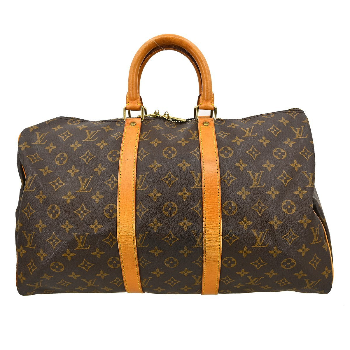 Louis Vuitton Keepall Bag Monogram Canvas Brown Canvas Travel Bag Bag (Pre-Owned)