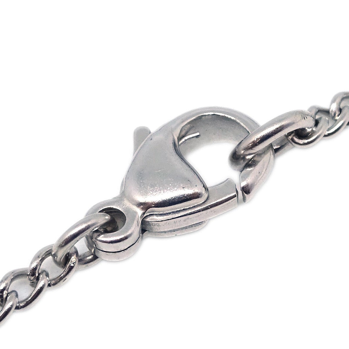 Chanel Cc Pendant Necklace Metal Silver Silver_Plated Necklace Jewelry (Pre-Owned)