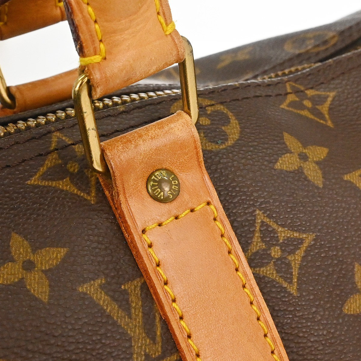 Louis Vuitton Keepall Bag Monogram Canvas Brown Canvas Travel Bag Bag (Pre-Owned)