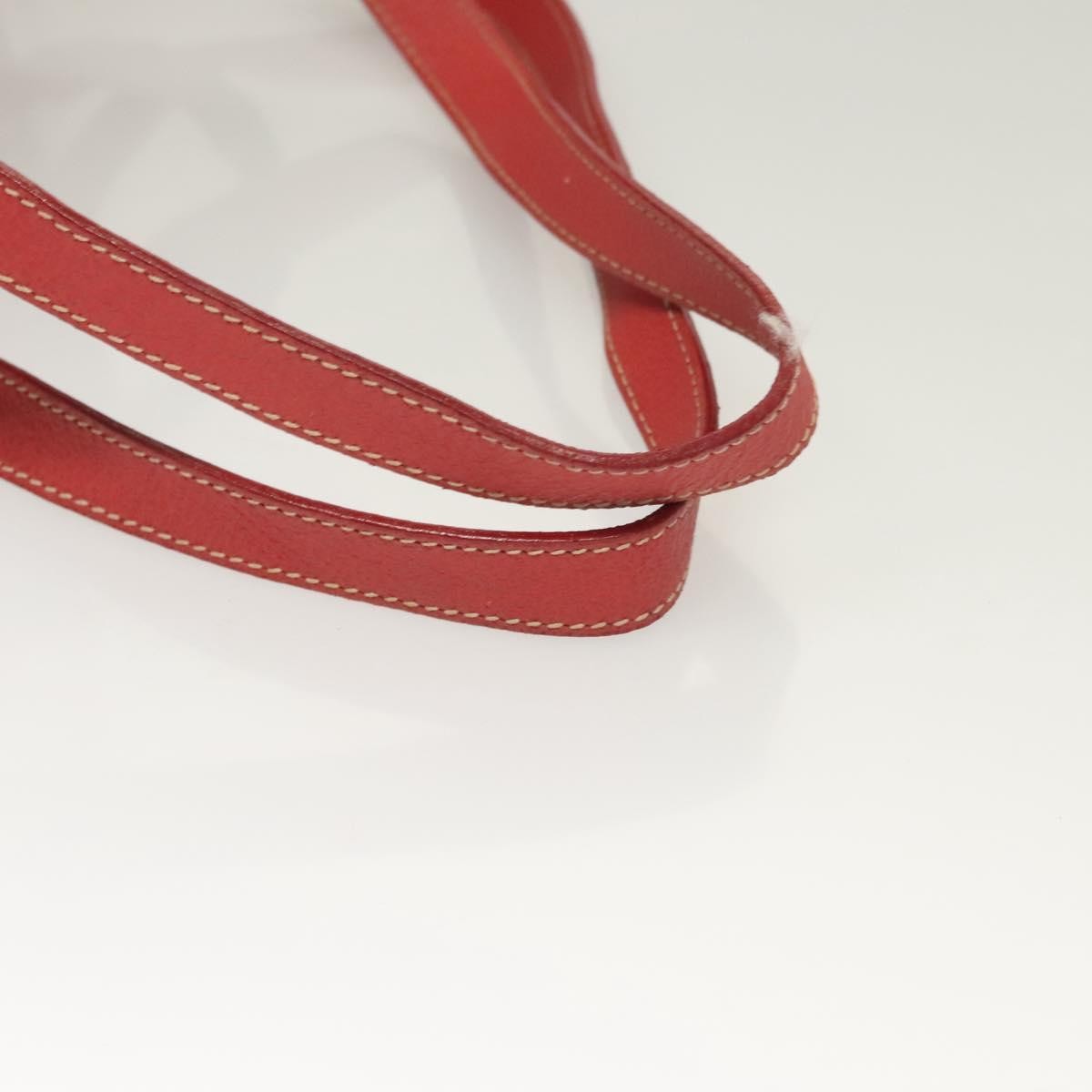 Gucci Vintage Bamboo Backpack Suede Red Suede Backpack Bag (Pre-Owned)