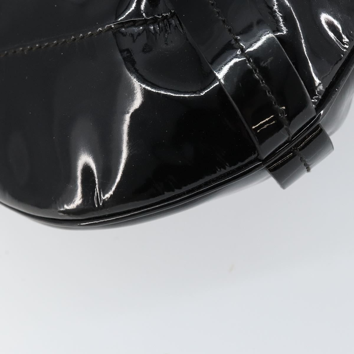 Salvatore Ferragamo Gancini Tote Patent Leather Black Patent_Leather Tote Bag Bag (Pre-Owned)