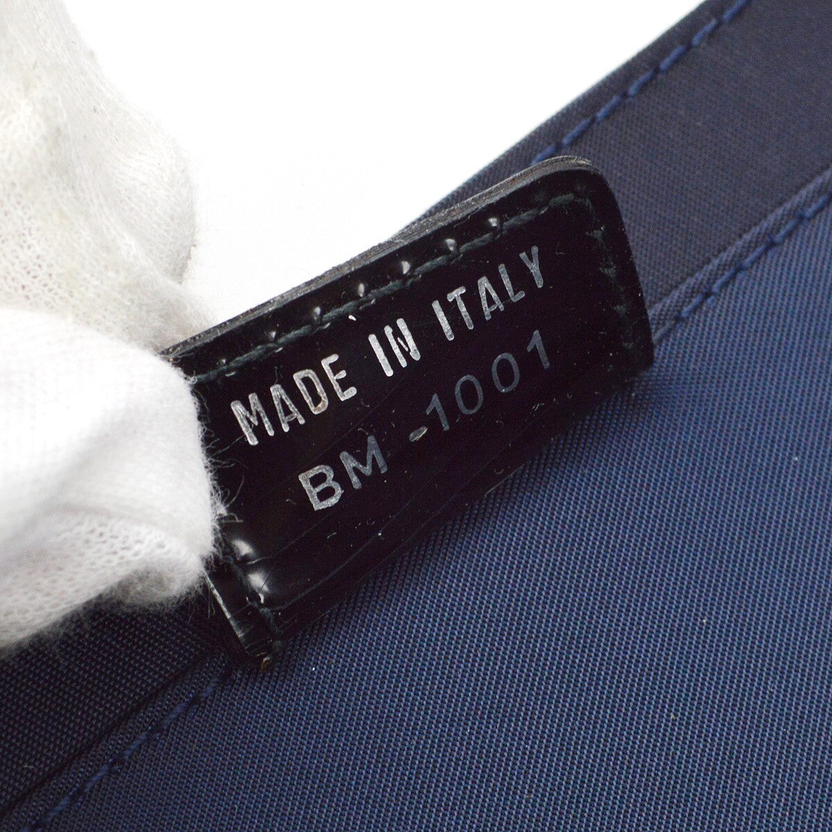 Christian Dior Vintage Trotter Handbag Canvas Navy Canvas Handbag (Pre-Owned)