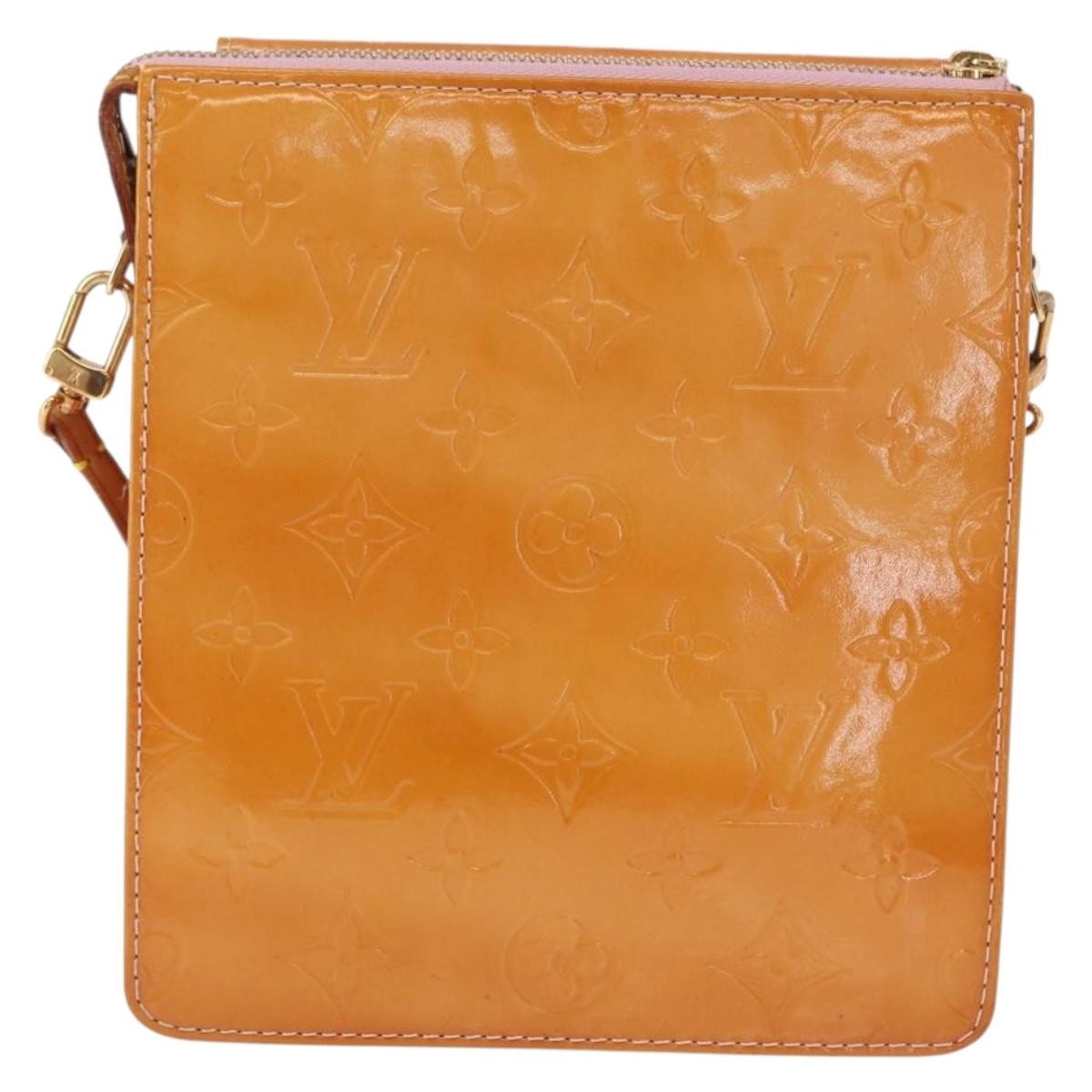 Louis Vuitton Mott Handbag Monogram Vernis Pink Patent_Leather Clutche & Pouche Bag (Pre-Owned)