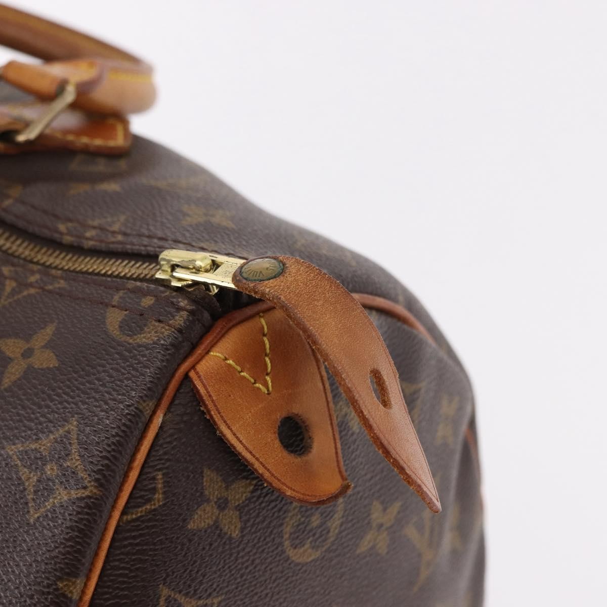 Louis Vuitton Speedy Handbag Monogram Canvas Brown Canvas Handbag (Pre-Owned)