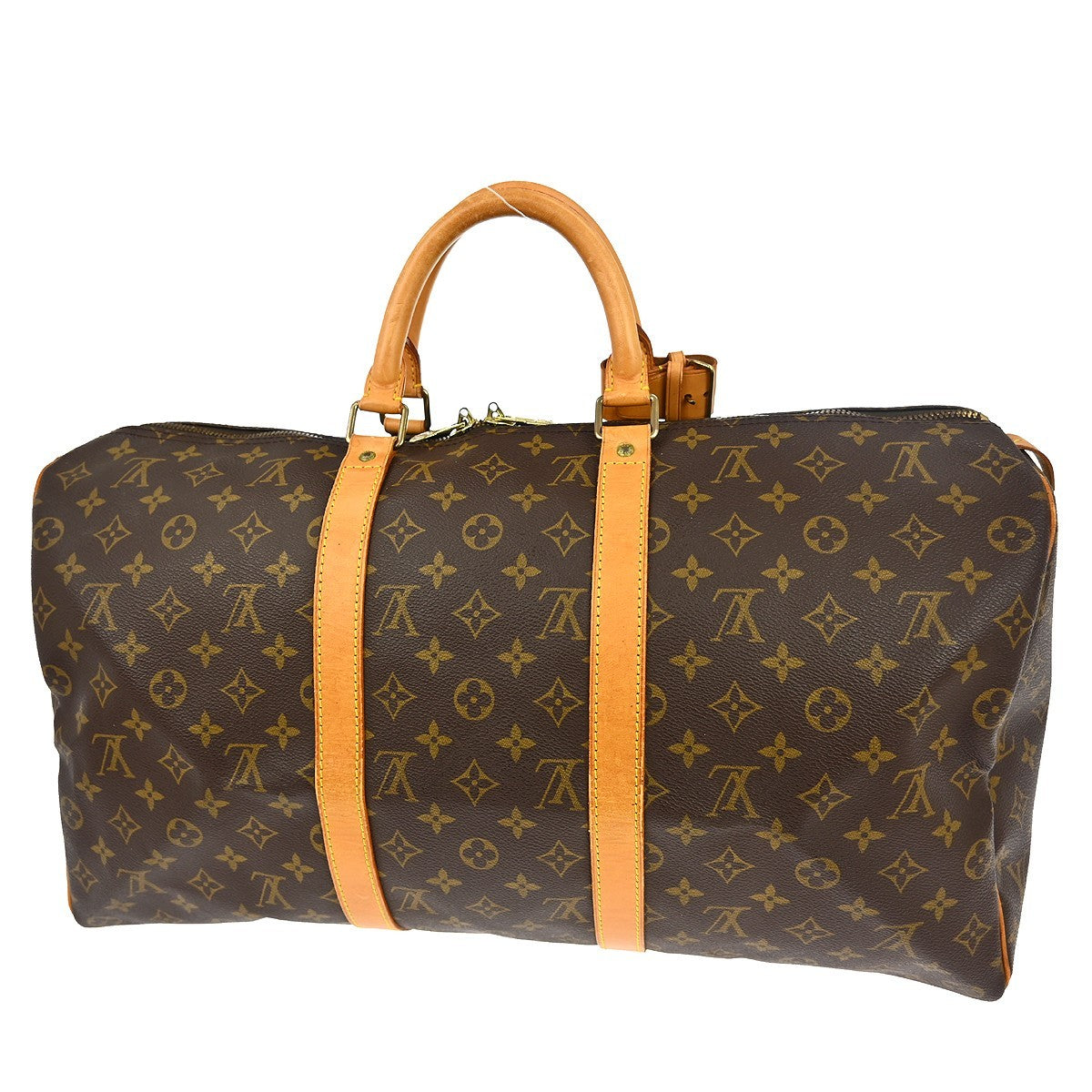 Louis Vuitton Keepall Bag Monogram Canvas Brown Canvas Travel Bag Bag (Pre-Owned)