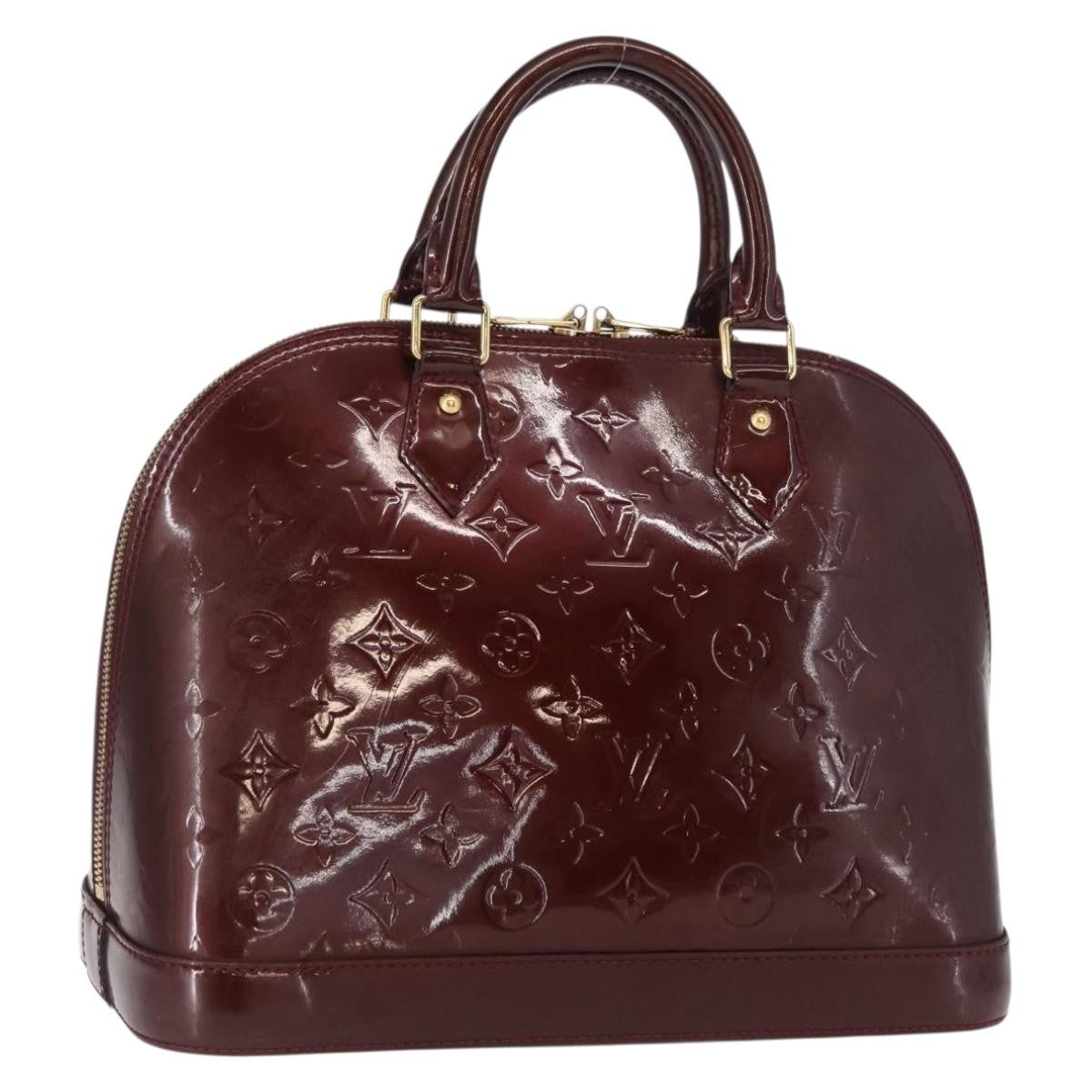 Louis Vuitton Alma Handbag Patent Leather Red Patent_Leather Handbag (Pre-Owned)