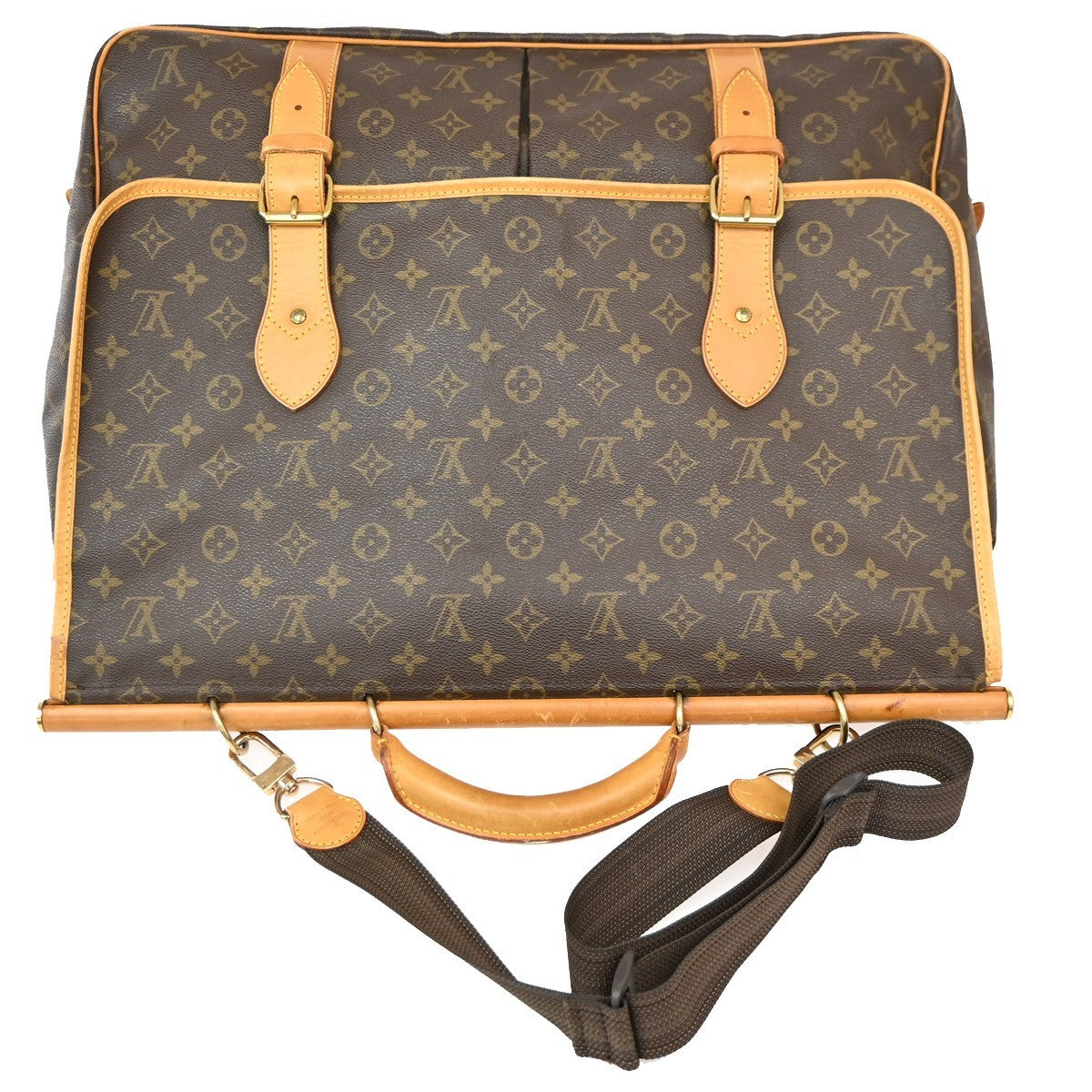 Louis Vuitton Sac Chasse Hunting Bag Monogram Canvas Brown Canvas Travel Bag Bag (Pre-Owned)