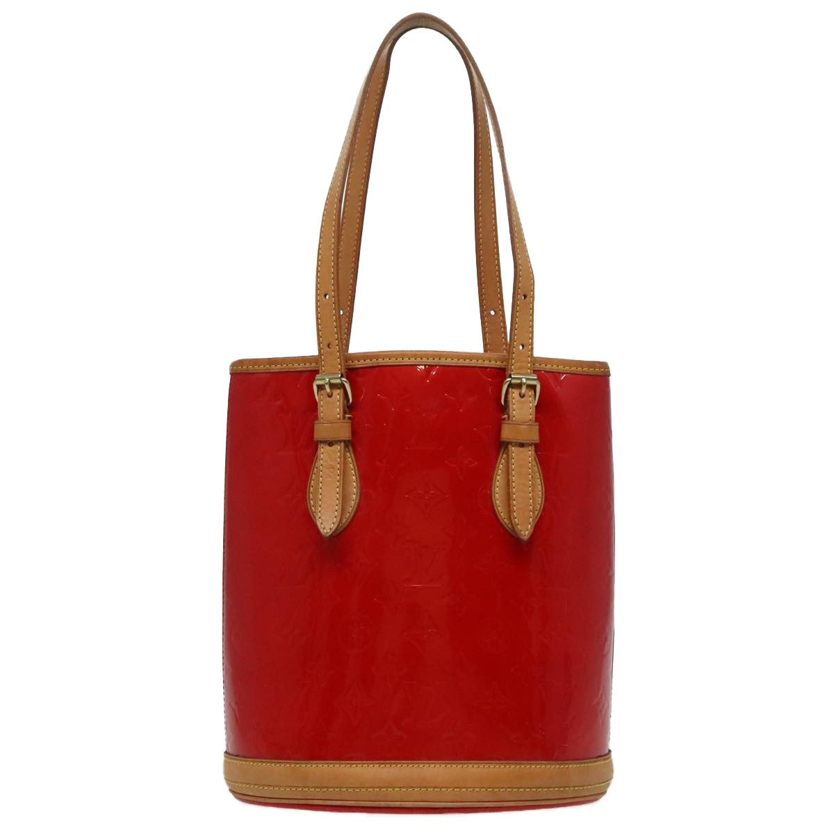 Louis Vuitton Bucket Bag Monogram Vernis Red Patent_Leather Shoulder Bag Bag (Pre-Owned)