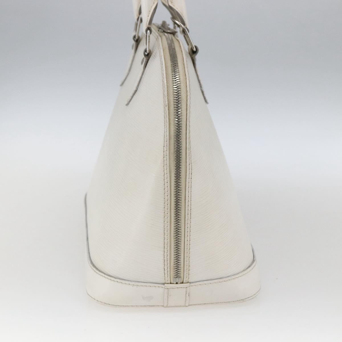 Louis Vuitton Alma Handbag Epi Leather White Leather Handbag (Pre-Owned)